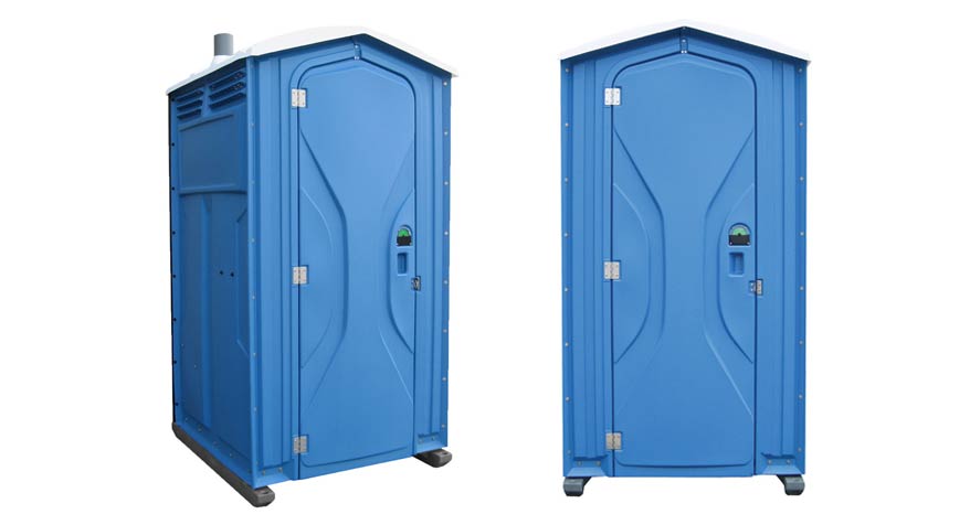 Long-term porta potty units on site in Beckley, West Virginia